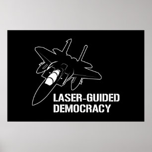 Póster Democracia/paz dirigidas por laser con potencia de