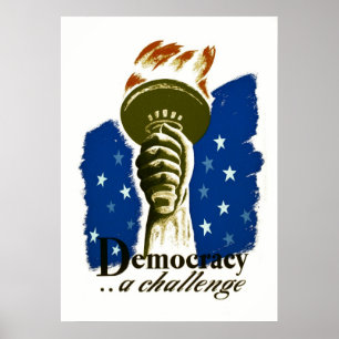 Póster Democracia.. Un desafío - Poster de WPA -
