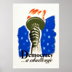 Póster Democracia. un desafío WPA