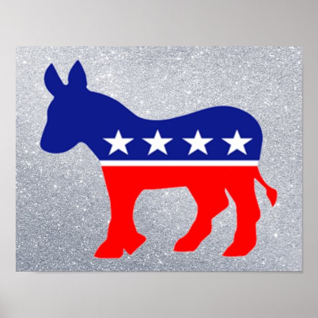 Póster democrat donkey poster (Frente)