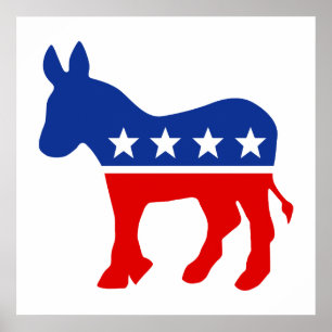 Póster Democrat Donkey Poster