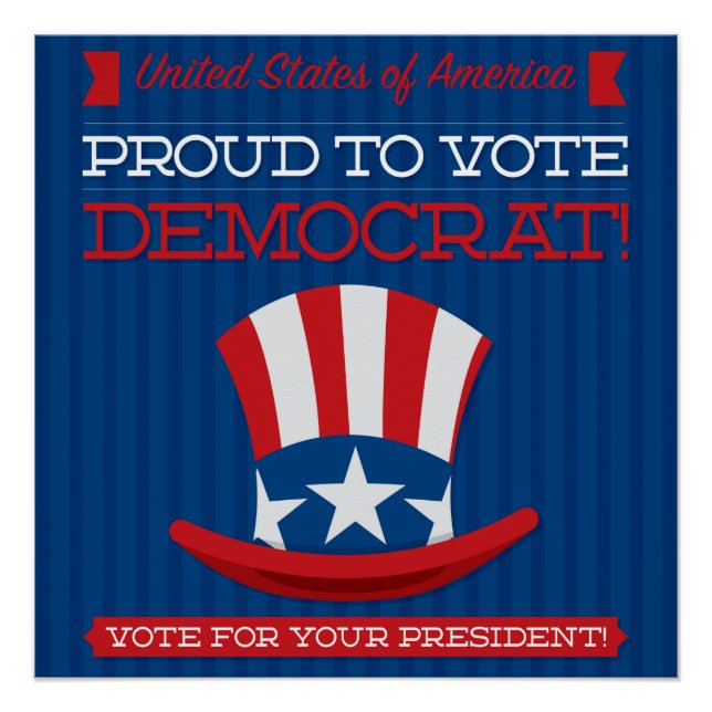 Póster Demócrata (Anverso)