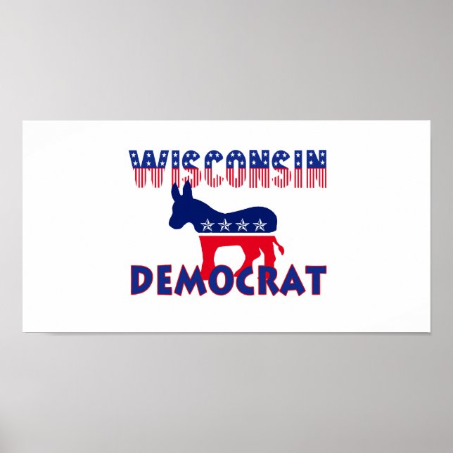 Póster Demócrata de Wisconsin (Frente)