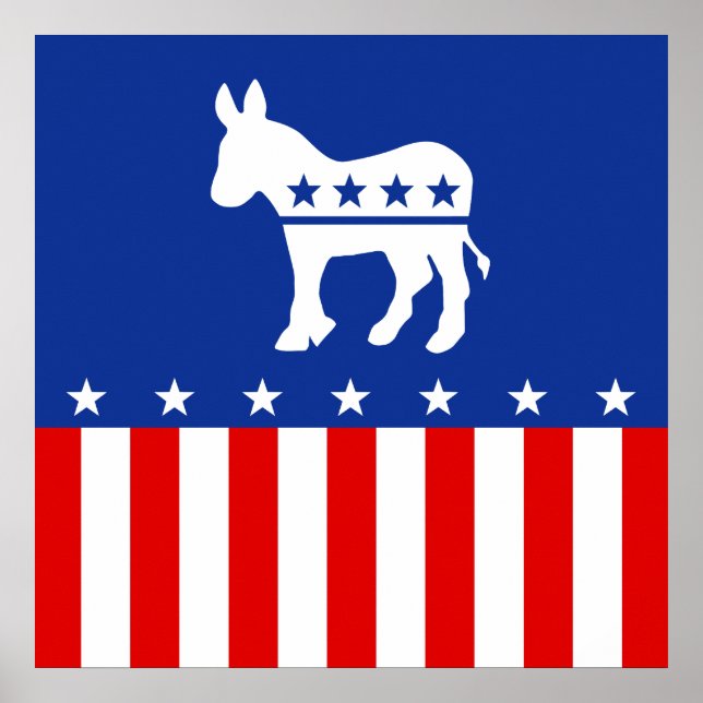 Póster Demócrata Donkey (Frente)