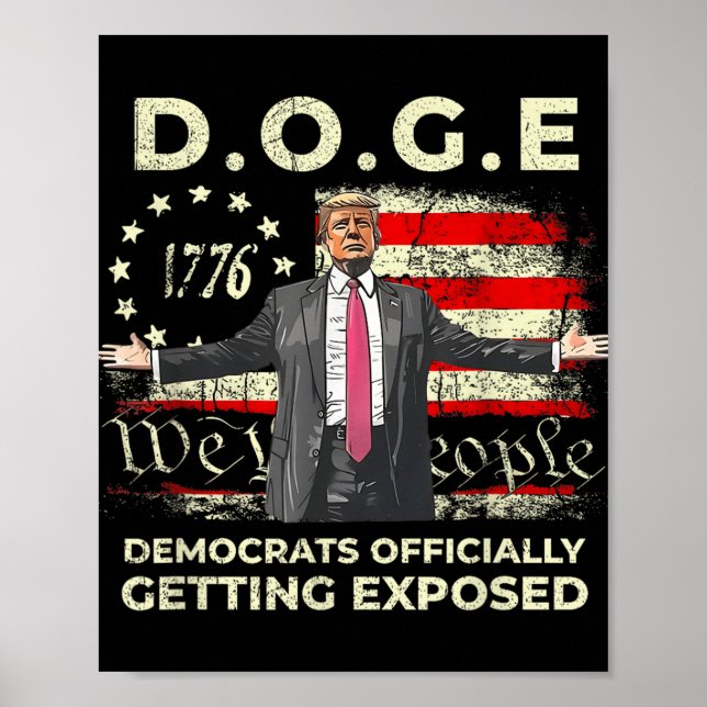 Póster Demócratas de Doge Expuestos Oficialmente a Trump  (Frente)