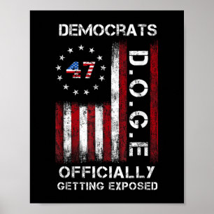 Póster Demócratas de Doge Expuestos Oficialmente a Trump