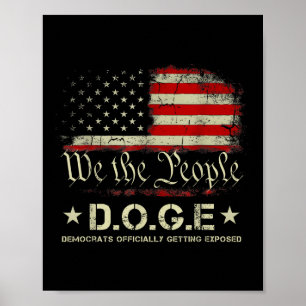 Póster Demócratas de Doge Expuestos oficialmente a Trump