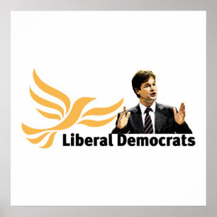 Póster Demócratas liberales