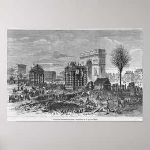 Póster Demolición de las barreras de París