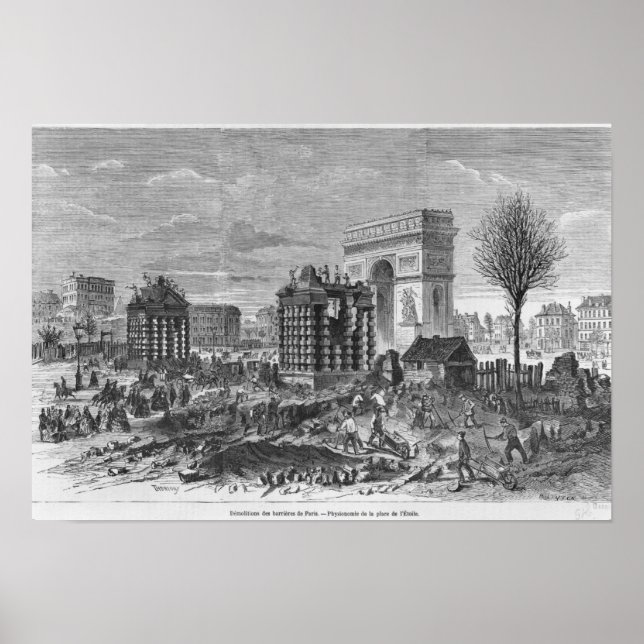 Póster Demolición de las barreras de París (Frente)