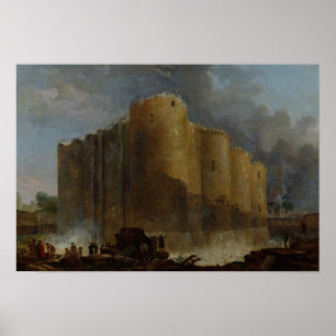 Póster Demolición del Bastille, 1789