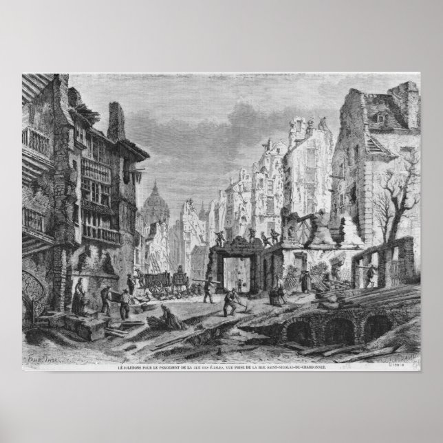 Póster Demoliciones para el edificio de la Rue des Ecoles (Frente)