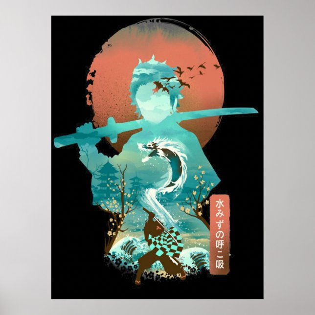 Póster Demon Slayer Adventure Anime Tanjiro Kamado Awes (Frente)