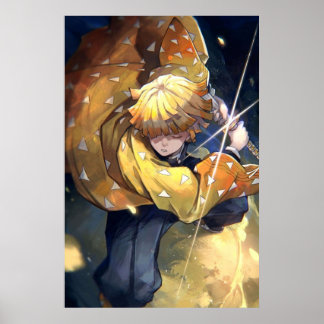 Póster Demon Slayer Zenitsu Agatsuma 1