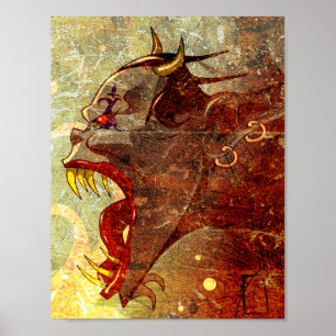 Póster Demonio en grito