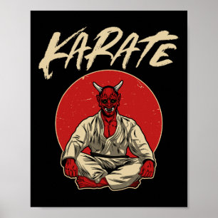 Póster Demonio japonés Oni - Regalo de karate