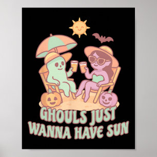 Póster Demonios Fantasmas de Summerween Solo Quieren Tene