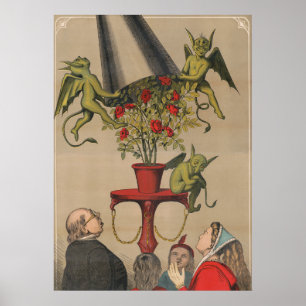 Póster Demonios verdes quitando la cubierta del Bouquet d