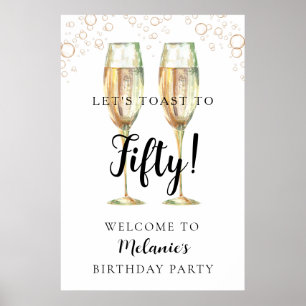 Póster Demos la bienvenida al cumpleaños de Champagne