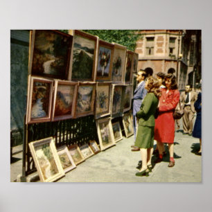 Póster Demostración de arte, Greenwich Village, vintage