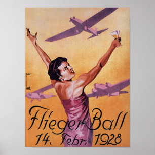 Póster Demostración de la aviación en el poster del promo