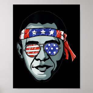 Póster Demostración patriótica de Barack Obama Usa Gles B