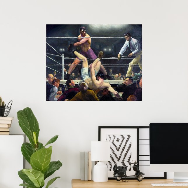 Póster Dempsey y Firpo | George Bellows | (Oficina en casa)