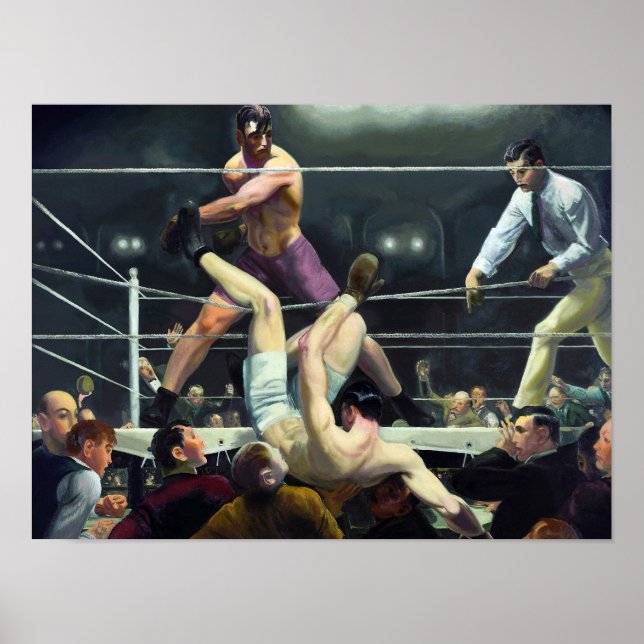 Póster Dempsey y Firpo por George Bellows (Frente)