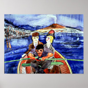Póster Demuth - El paseo en barco desde Sorrento