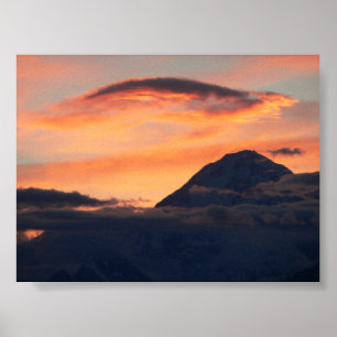 Póster Denali en el Poster Sunset