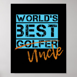 Póster Denali Golf Tees Hombre Tío Divertido Golf 