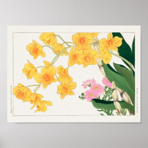 Póster Dendrobium, China aster, por Tanigami Konan