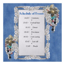 Denim azul, encaje, joyas de vestuario