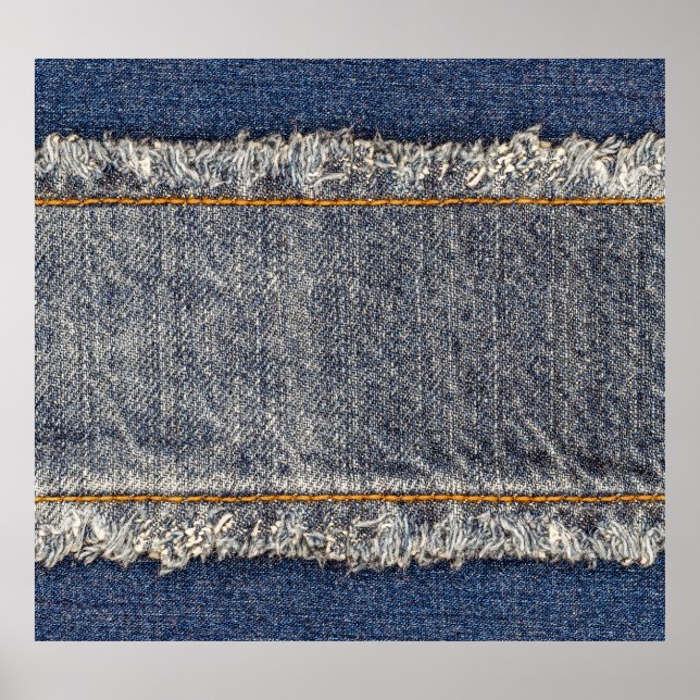 Póster Denim Blue Jeans: Parche doble Casual (Frente)