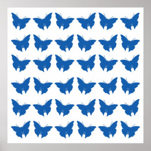 Póster Denim Bold Butterflies