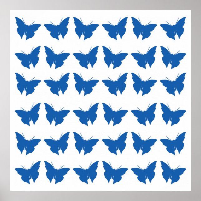 Póster Denim Bold Butterflies (Frente)