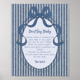 Póster Denim Coquette Bow Blue Jean Dont Say Baby Game