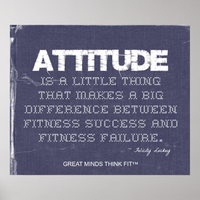 Póster Denim Fitness con actitud (Frente)