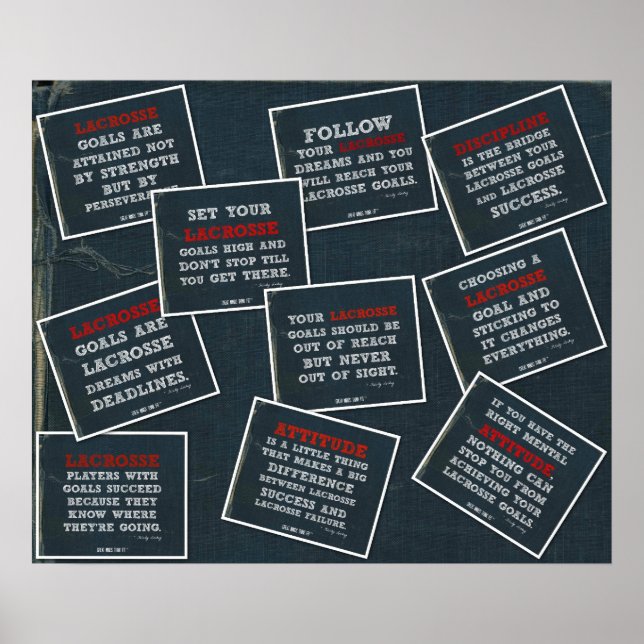 Póster Denim Lacrosse Poster Quotes Collage (Frente)
