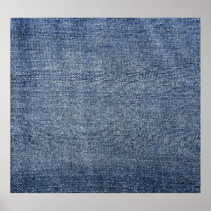 Póster Denim Shabby: textura de jeans azules
