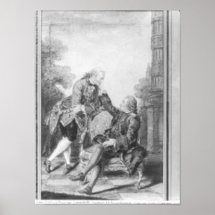 Póster Denis Diderot y Melchior, barón de Grimm