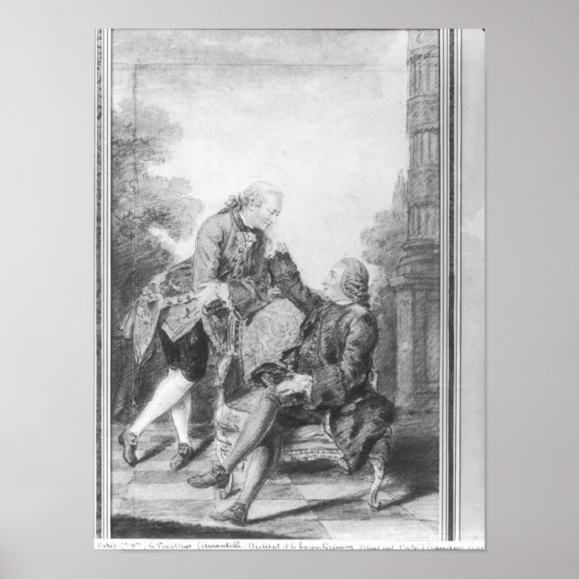 Póster Denis Diderot y Melchior, barón de Grimm (Frente)