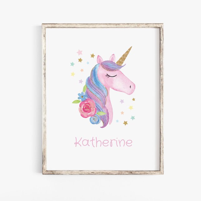 Póster Denominación Wall Decal Cute Unicorn Niña Nursera (Subido por el creador)