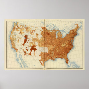 Póster Denominaciones religiosas 1890 de 34 proporciones