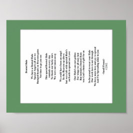 Póster Dented Halo Poem 8.5 X 11 Poster Paper (Matte)