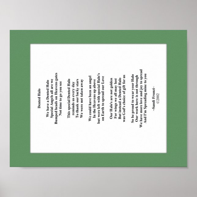 Póster Dented Halo Poem 8.5 X 11 Poster Paper (Matte) (Frente)