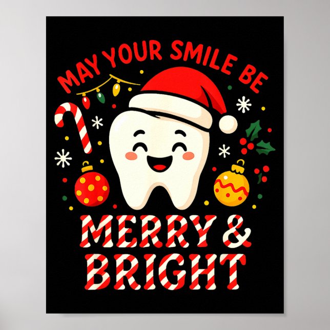 Póster Dentist Merry Christmas May Your Smile Be Merry An (Frente)
