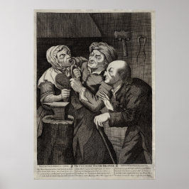 Póster Dentista antiguo de la cajetilla de dientes del pa