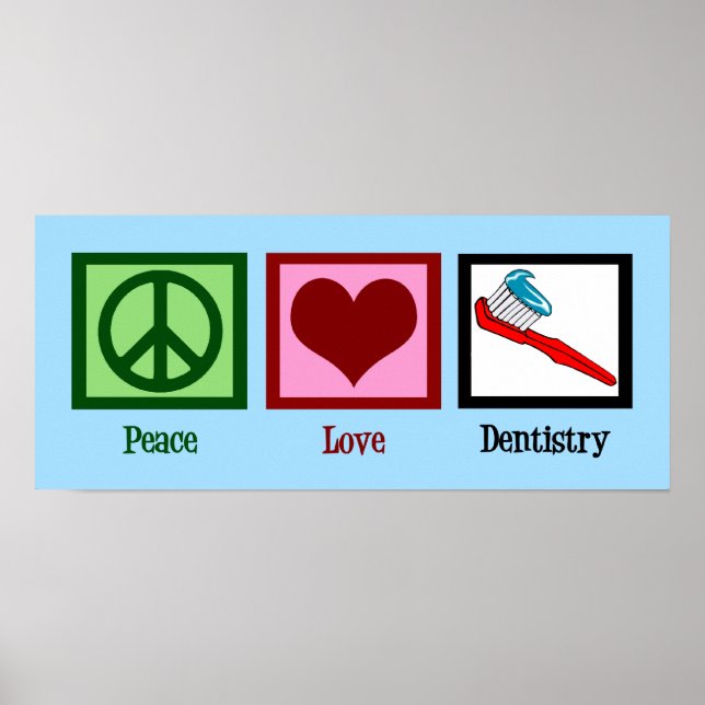 Póster Dentista de amor por la paz (Frente)