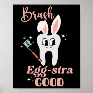 Póster Dentista de conejito dental Pascua Dental Istant P